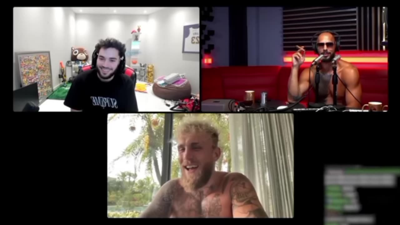 Andrew Tate Confronts Jake Paul with Adin Ross (Emergency meeting Clip)