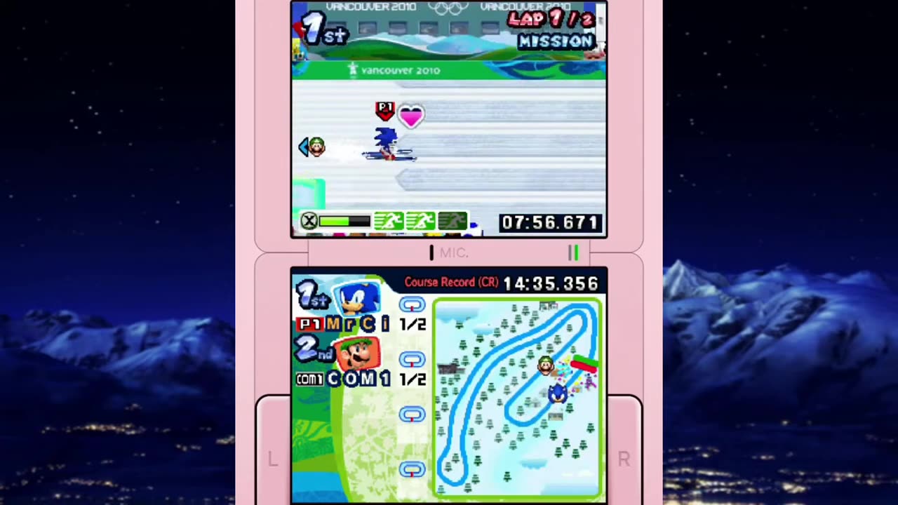 Lets Play Mario & Sonic At The Olympic Winter Games DS (Blind) Part 1 (There’s Still no Snow!)