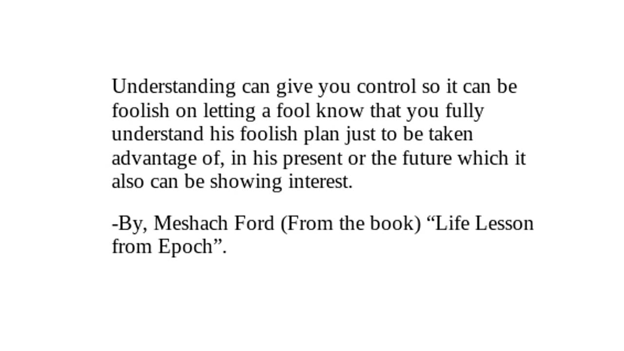 "Life Lesson from Epoch" - Checkout Description