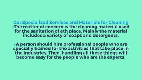 How to Use Industrial Sanitation Equipment