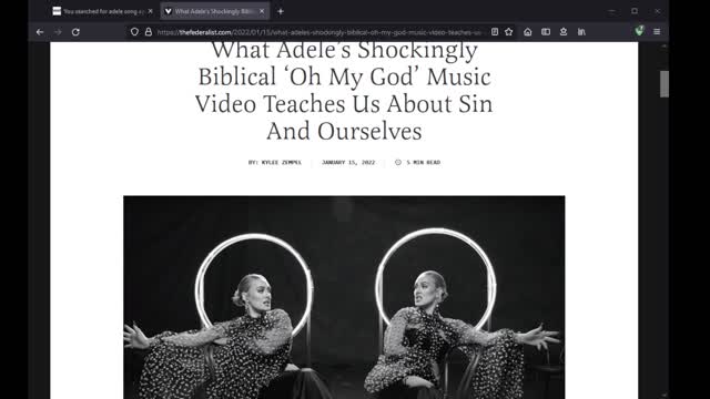 Federalist article Adeles new video