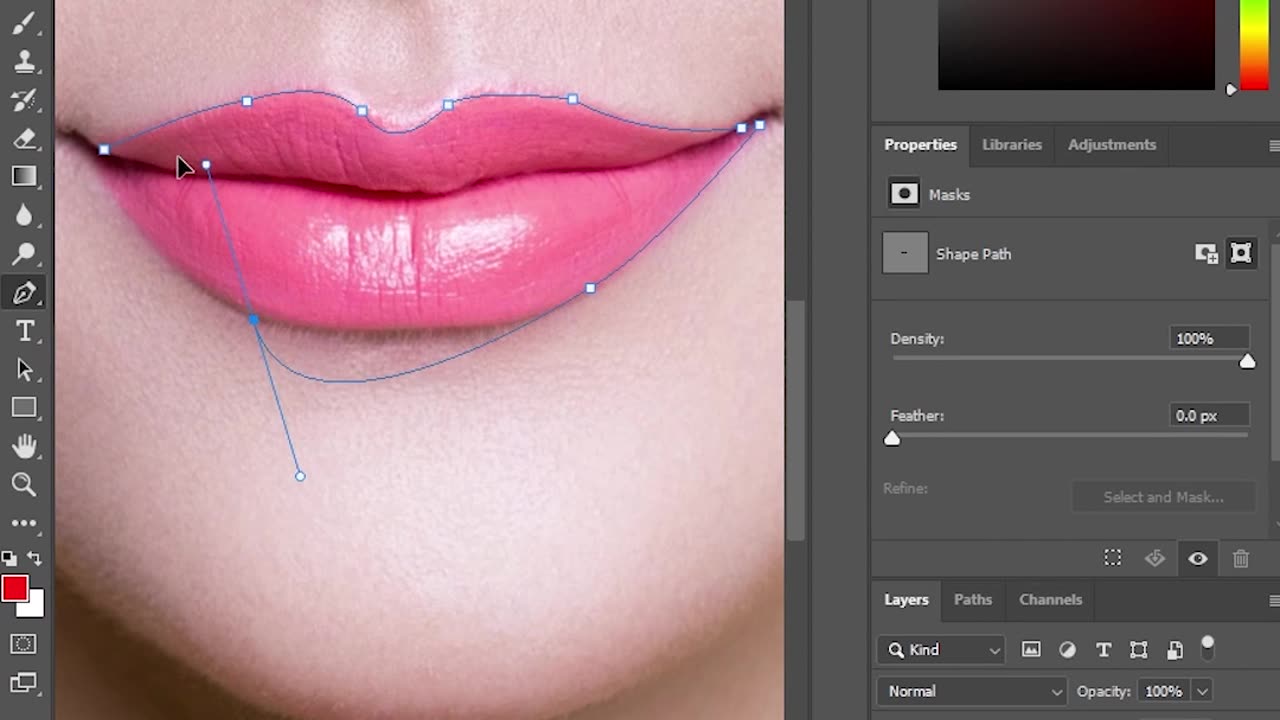 lips color change in Adobe photoshop #tachpcsoftware1