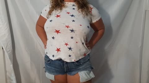 Braless T-shirt Try On : Patriotic and just goofy tshirts
