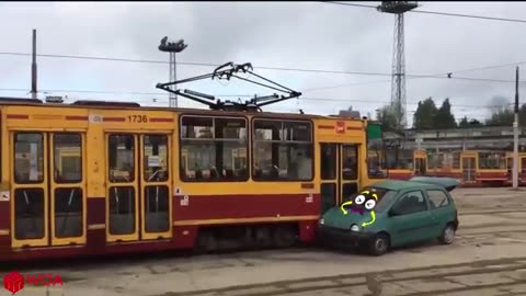 Train Crash | Monster Trains Crush Cars on Railroad