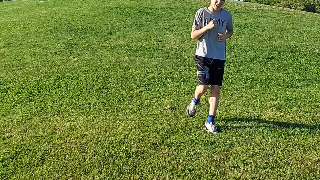 Building those leg muscles.