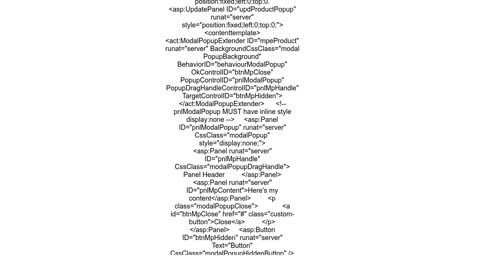 Positioning AJAX ModalPopupExtender in the center of the screen problem