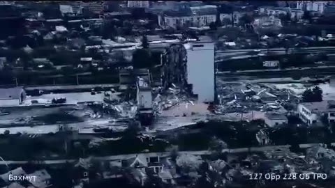 Drone Footage of Bakhmut at Night