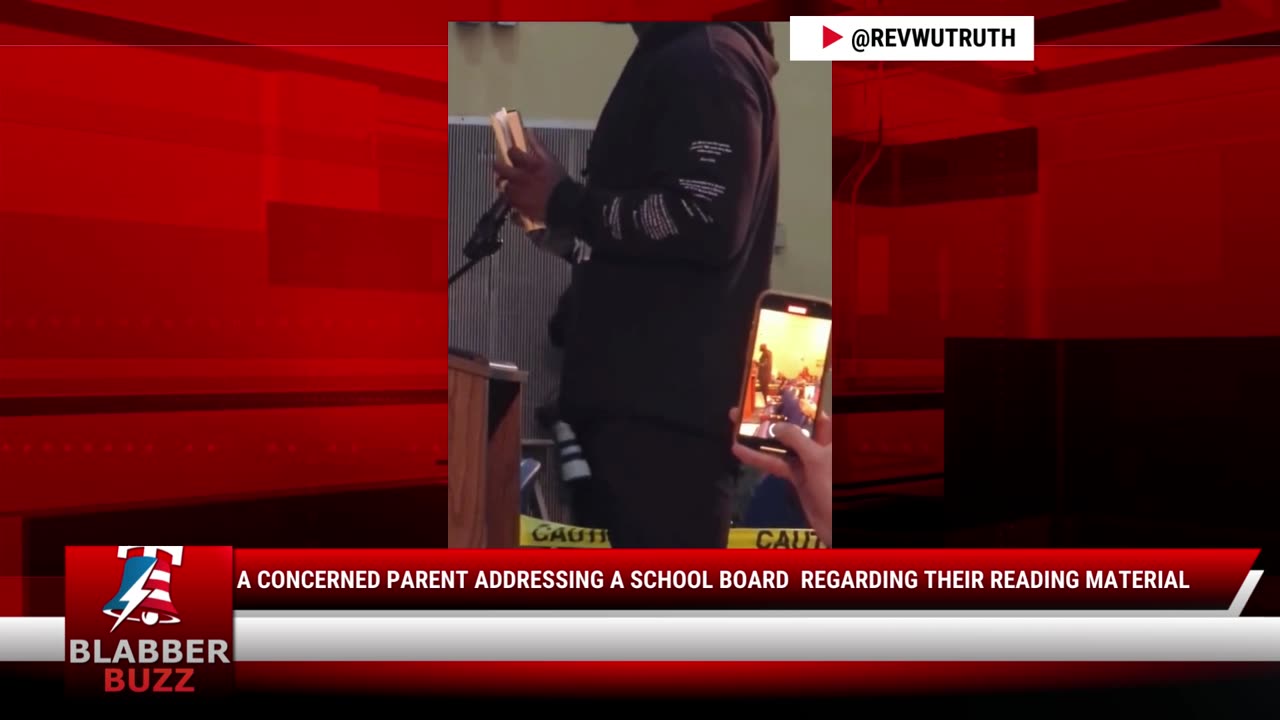 A Concerned Parent Addressing A School Board Regarding Their Reading Material