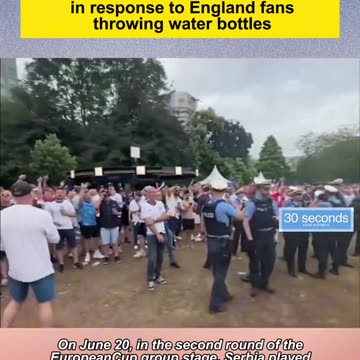 Serbian fans taking the mickey out of English fans