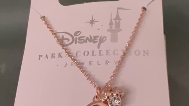Disney Parks Rose Gold Color Initial Necklace with Mickey Mouse charm #shorts