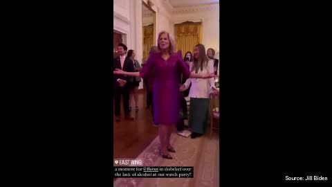 WATCH: Jill Biden in Disbelief When No Alcohol Brought for White House SOTU Watch Party