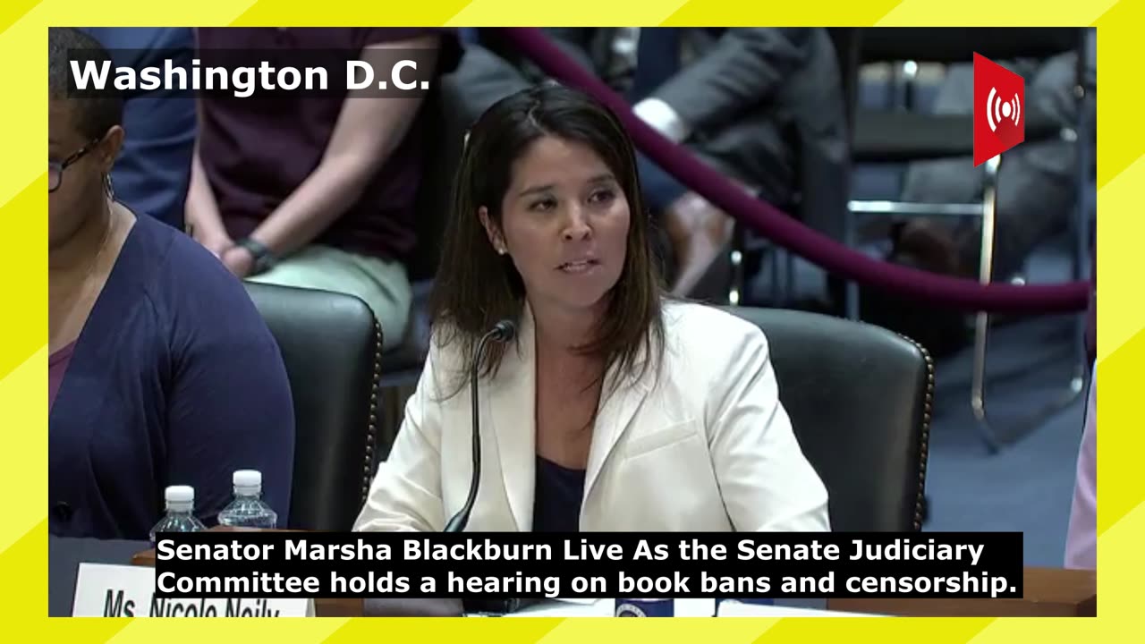 Senator Blackburn Speaks As the Senate Committee holds a hearing on book bans and censorship.