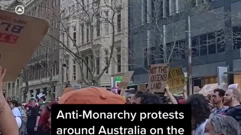 Anti-Monarchy protests around Australia on the Queen's day of mourning