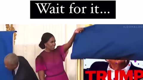 Obama's reveal their new portraits... 🤣 Wait for it...