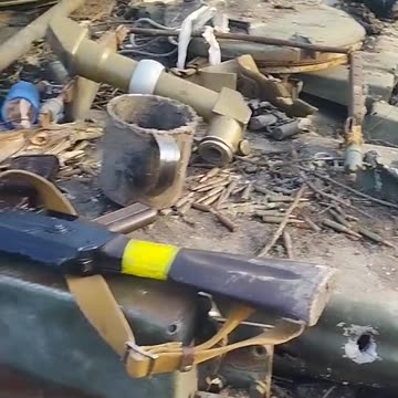 Destroyed T-64BV of the Armed Forces of Ukraine near Belogorovka, LPR