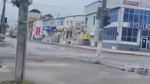 Russia Ukraine War Building Wall Explodes over Soldier's
