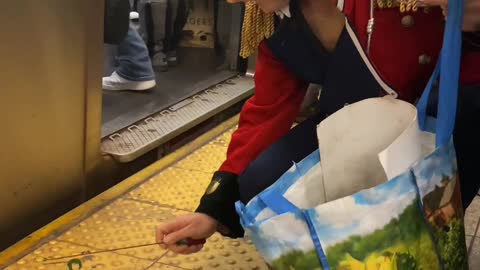 Subway Performer "Finds" Cash Stash