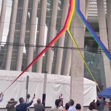 Mexicans rip pride flag in Mexico city