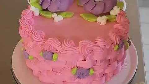 Flowers cake making 🎂