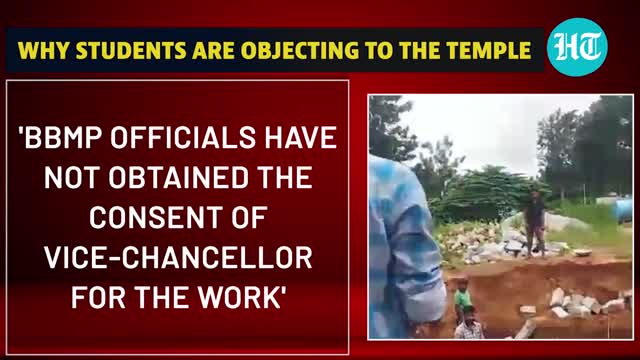 Bangalore University students, staff protest against temple construction on campus. Here's why
