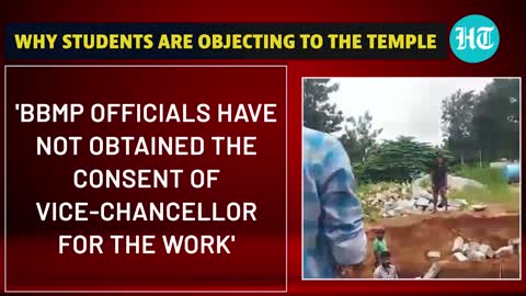 Bangalore University students, staff protest against temple construction on campus. Here's why