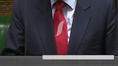 British MP John McDonnell asks British Prime Minister Rishi Sunak. with Arabic translation