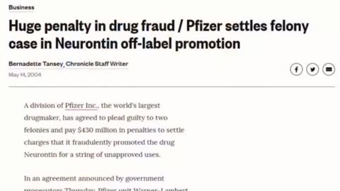 Must Watch - the truth about 'Pfizer' 'Pharmaceutical'.l