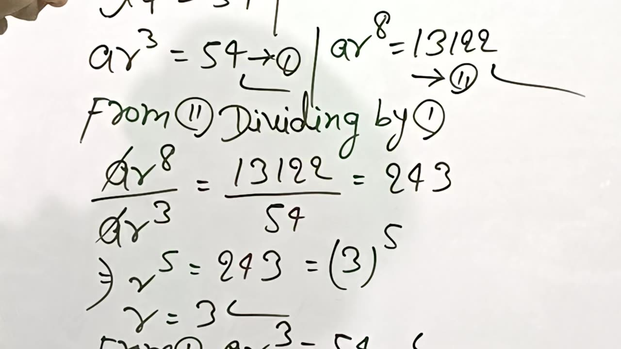 Geometric progression class 11th maths||important question
