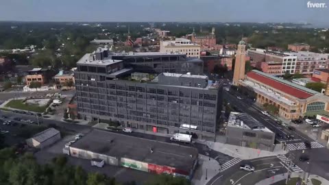 Real estate and drone video editing with motion graphics