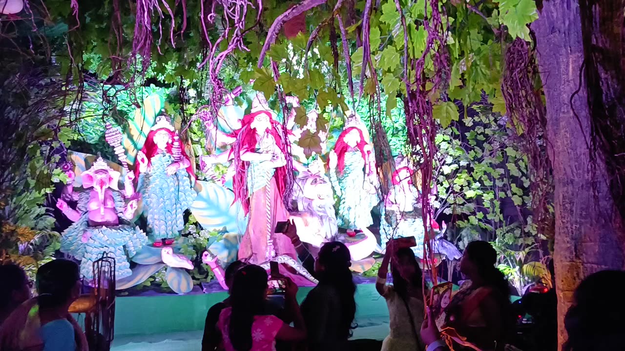 DURGA PUJA PANDEL INSIDE DECORATIONS.