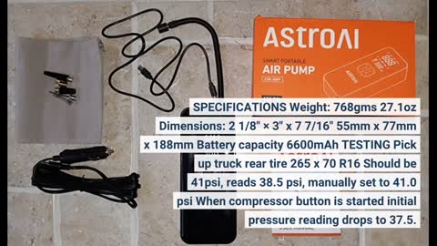 AstroAI Tire Inflator Portable Air #Compressor Cordless-Overview