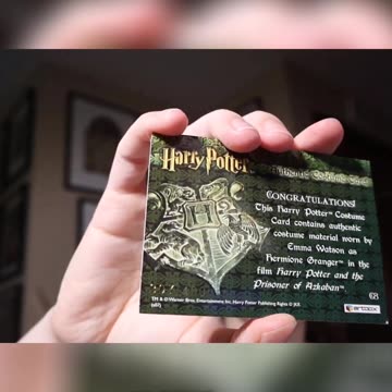Emma Watson's Hermione Granger Costume Card #harrypotter #wizardingworld #prisonerofazkaban