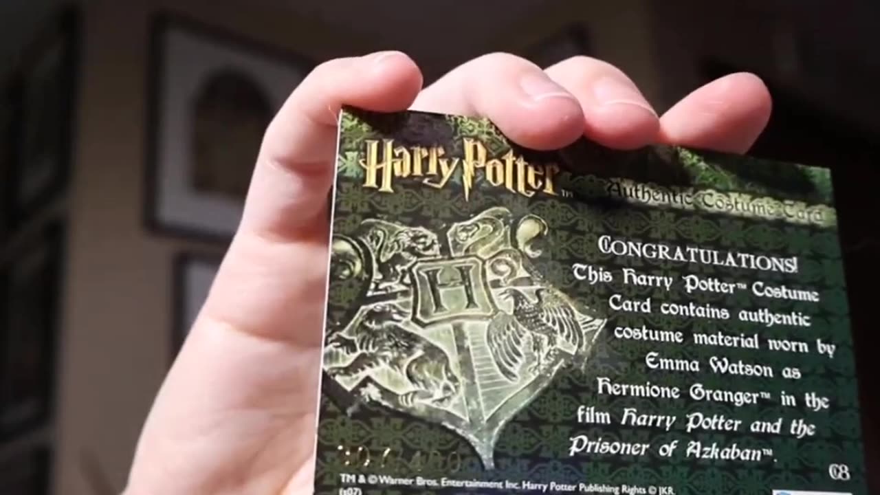 Emma Watson's Hermione Granger Costume Card #harrypotter #wizardingworld #prisonerofazkaban