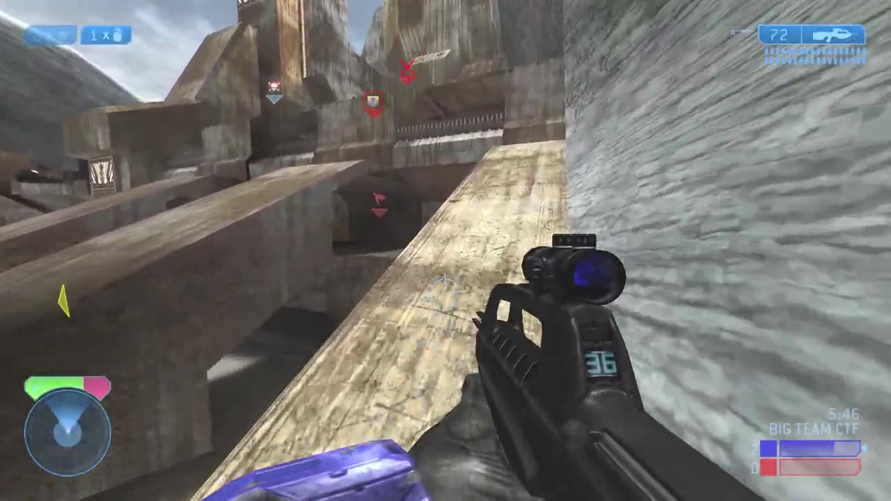 Halo 2 Classic Big Team - Big Team CTF on Containment Gameplay (16-6)