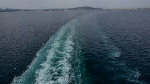 Mediterranean Ship Wake