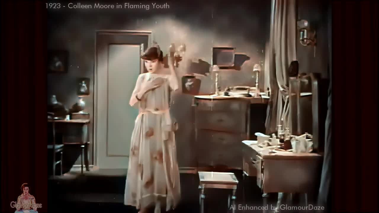 1923 _ Crazy 1920's Flapper Makeup Routine - Colleen Moore [ 4k, 60 fps]