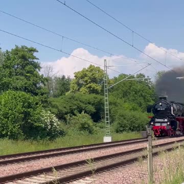 Special steam train with the 012 104 (01 1104) and the 110 278 at the end of the train
