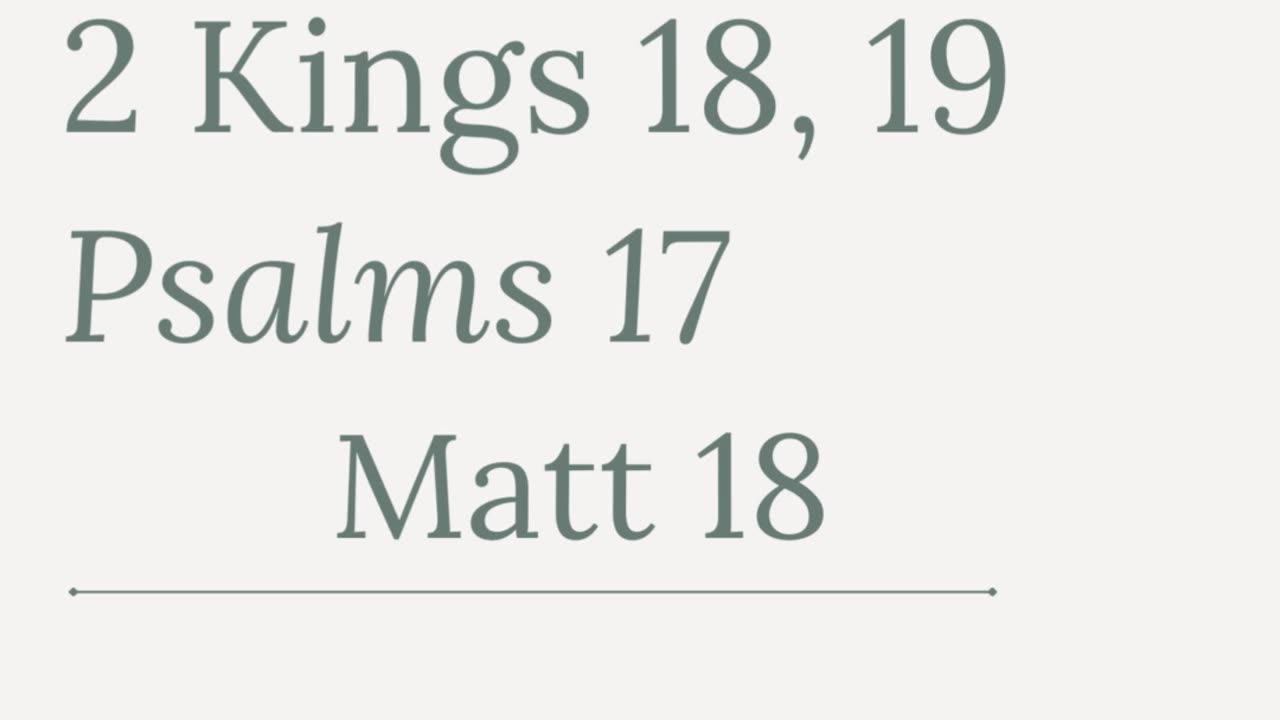 Greetings Family! Heres our Scripture Reading for today. God Bless!