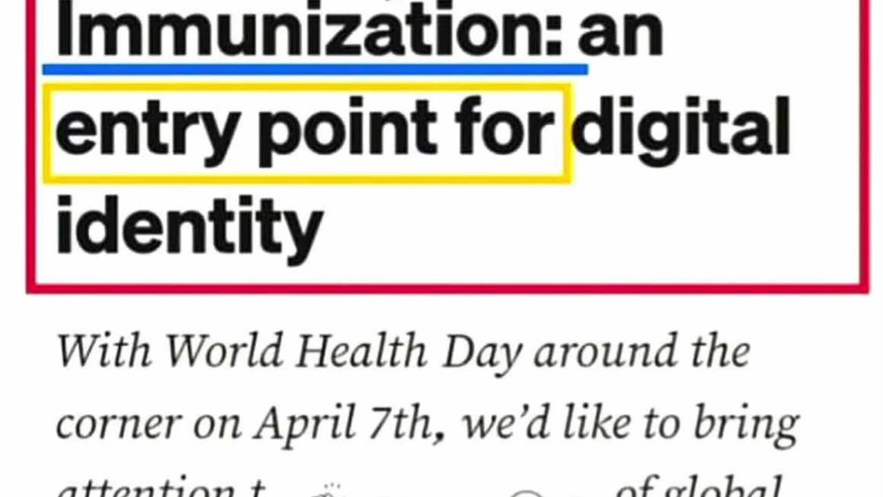 Immunization: an entry point to digital identity