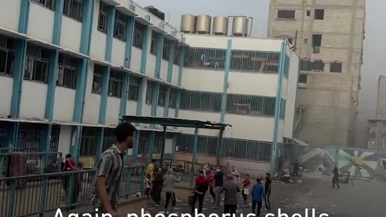 Israeli warplanes hit UNRWA schools in Gaza with illegal white phosphorus