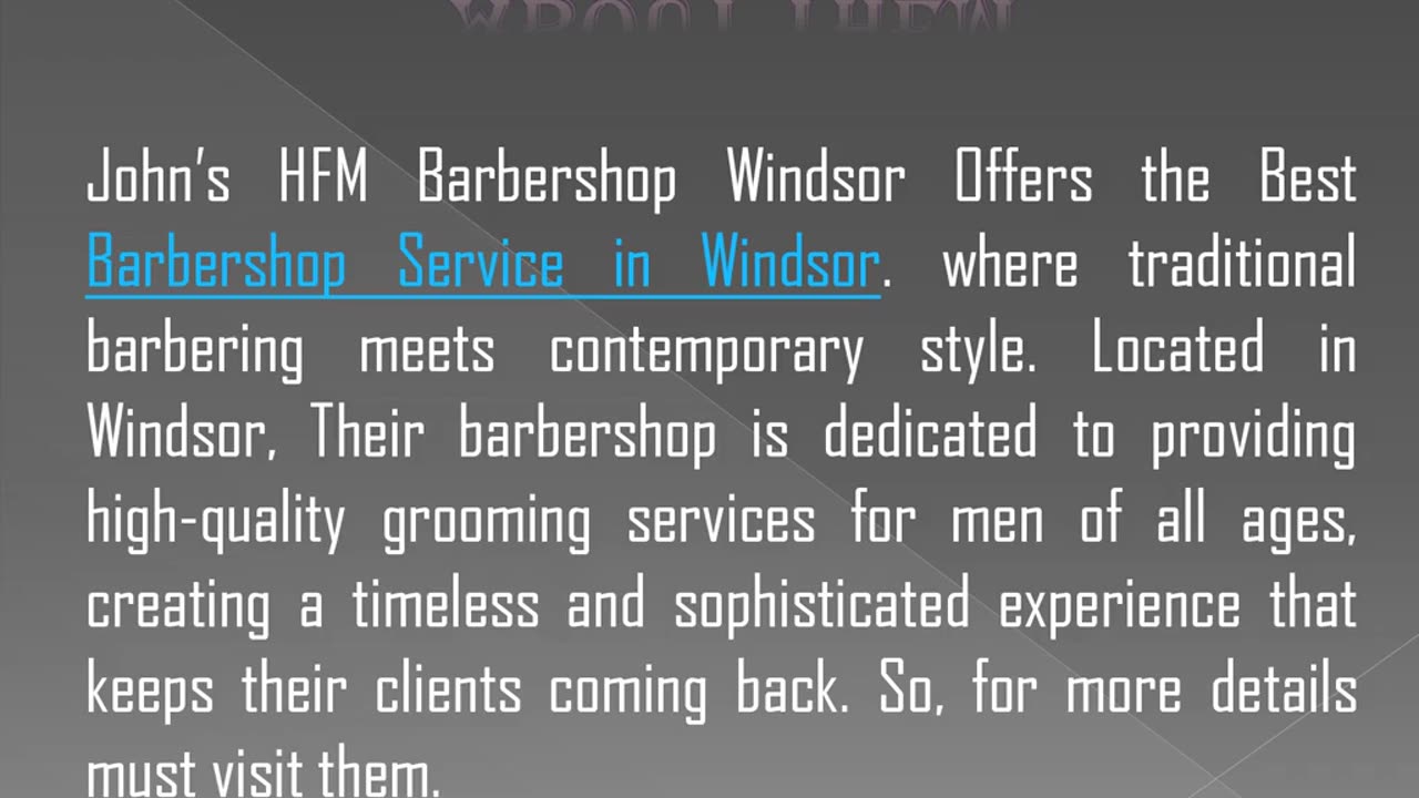 One of the Best Beard Trims Facility in Windsor