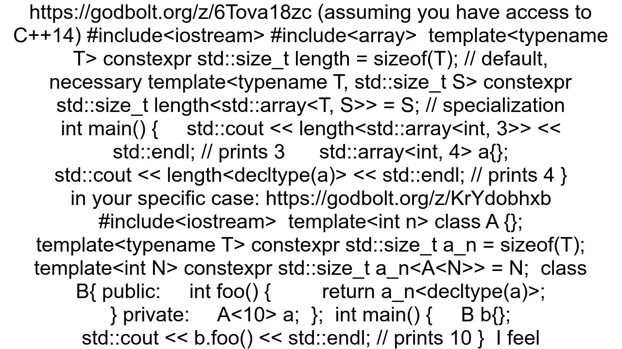 How to get the value of a nontype template parameter