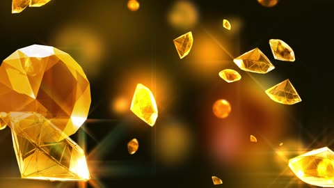 Falling orange diamonds