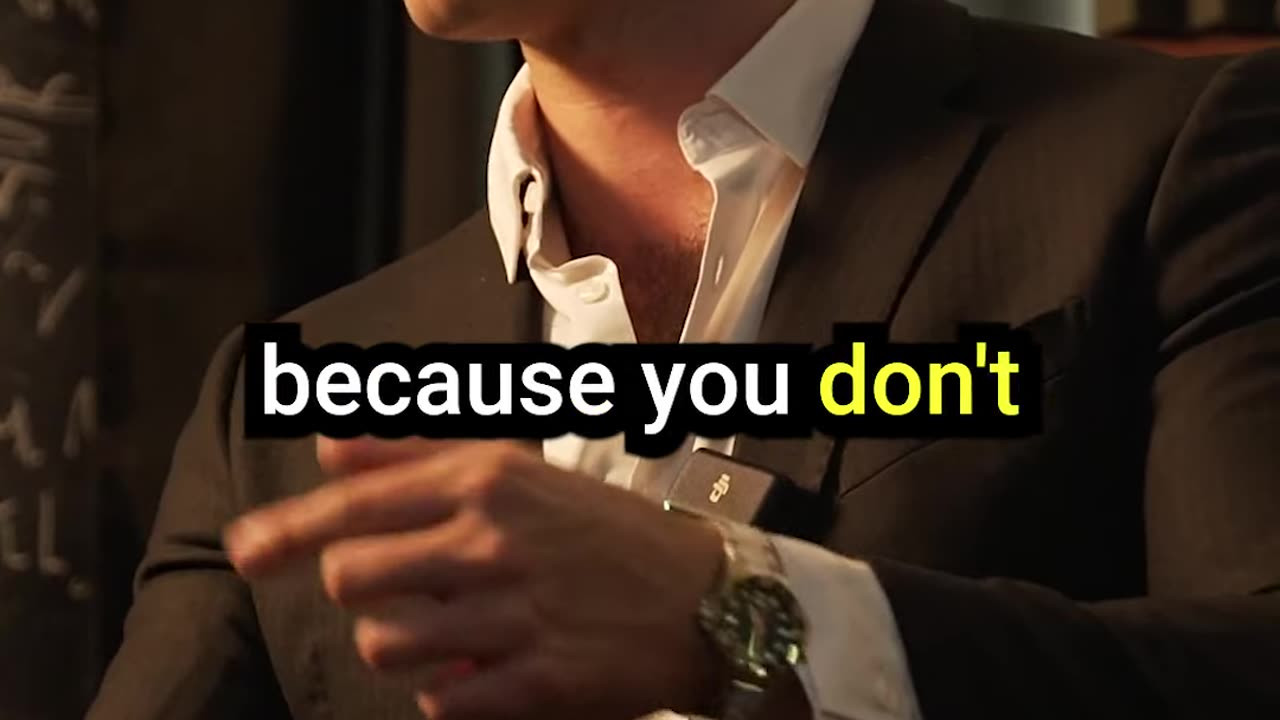 "You don't treat yourself with respect"