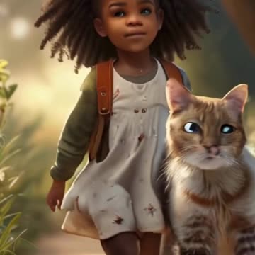 Discover the heartwarming story of a little African girl and her cute cat