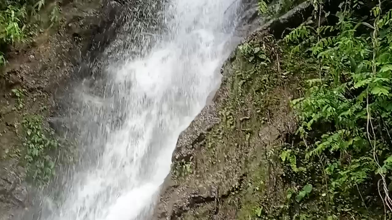 In Nepal water fall down from mountain 🏔️