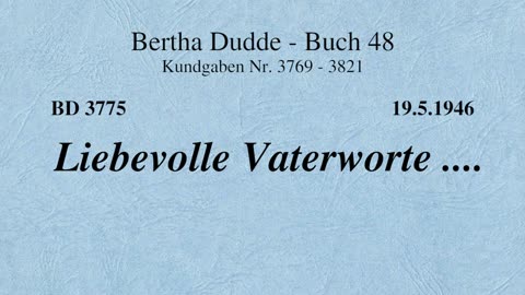 BD 3775 - LIEBEVOLLE VATERWORTE ....