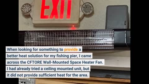 CFTORE Wall-Mounted Space Heater Fan PTC Ceramic Electric-Overview