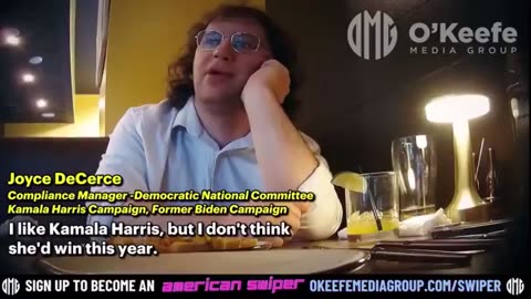 DNC Official Admits in Undercover Video That Kamala Harris Cannot Win: 'She's Weirdly Unpopular'