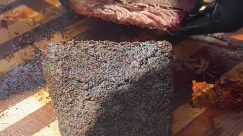 Not the prettiest but, man was she a juicy one💦 #brisket #bbqtiktok #bbqfood #tftibbq